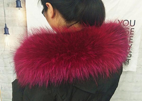 Raccoon fur collar Luxury Real Long Raccoon Fur Detachable Collar for Jacket