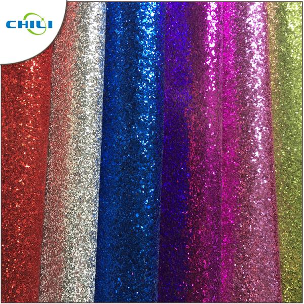 Chunky Glitter Mesh Fabric , Silver Sequin Fabric Wallpaper Moisture Proof