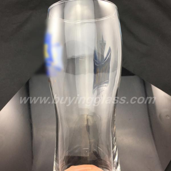 16oz Transparent Clear Wheat Beer Glass With Water Decal Printing Logo