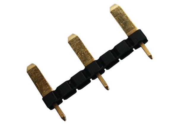 Pin Header fêmea redondo durável 1x3 Pin Single Row Gold Flash 3,0 ampères