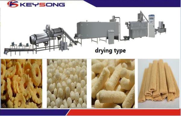 Automatic Twin Screw Extruder Puff Corn Rice Wheat Snack Extrusion Machine