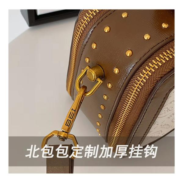 PU Retro Embossed Small Square Bag With A Long Shoulder Strap For Handheld