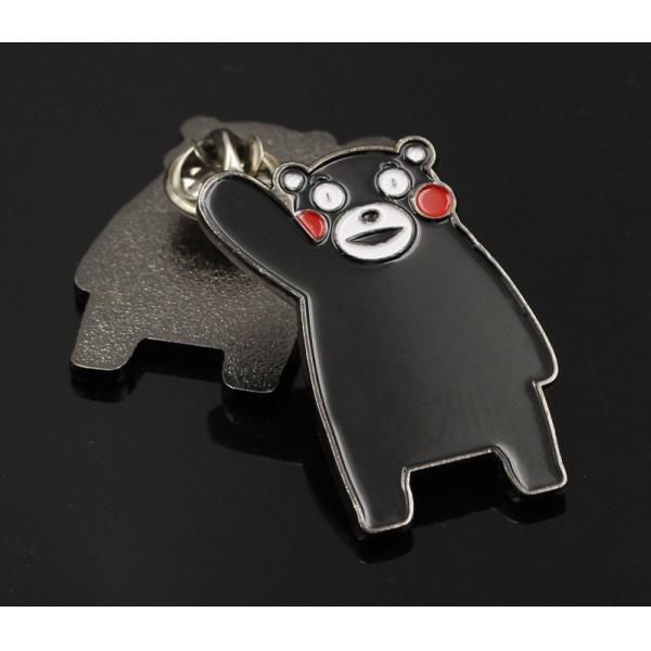 Customized metal zinc alloy black nickel paint student company animal bear brooch pin badge cartoon metal badge logo
