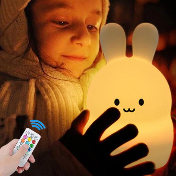 0.8W 3000k Bunny Silicone LED Night Light For Easter Gift Nursery