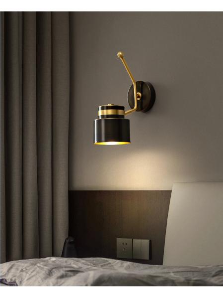 Bedroom bedside wall lamp single-head living room restaurant hotel foyer bedside light （WH-VR-85)