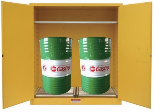 FW-WY810550 Securely Store Oil Drums with Double Door Safety Cabinet and Special Roller