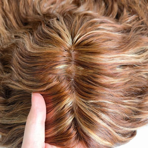 High Density European Free Part Silk Top Base 1B Real Remy Raw Hair Toupee Wig Pieces Toppers for Women