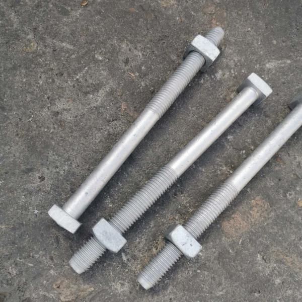 1/2 Galvanized Steel C1045 Square Head Machine Bolt