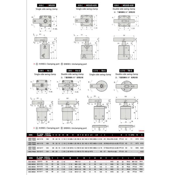 Piston Pneumatic Swing Clamp , Swing Clamp Assembly Black Oxide Finishing