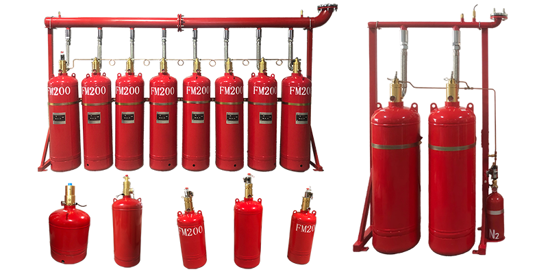 Customizable FM200 Pipe Network System / Automatic Gas Suppression for Industrial Use