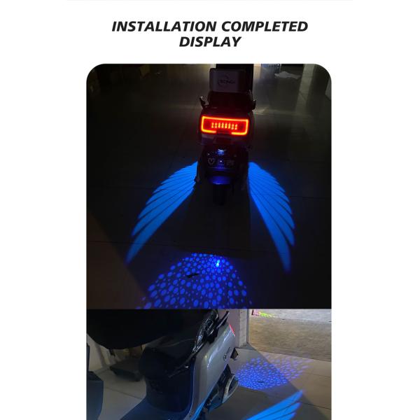Cool Angel Wing Blue White Red Color Motorcycle Projector Lights