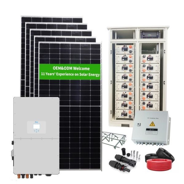Photovoltaic 50KW on Grid Complete Solar System Commercial Grid Tired Solar System Kit 50Kva Solar Energy System