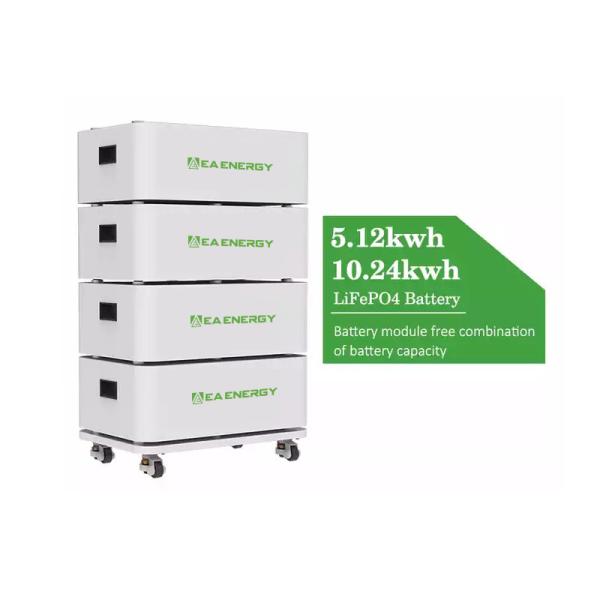 Pacote de bateria de armazenamento de energia doméstica empilhada 20,48 KWH 51,2 V 400 Ah