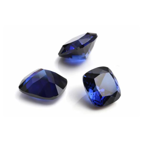 Уникальный мойсанит синтетический сапфир камень подушка резка 34# Синий корунд свободный драгоценный камень для изготовления ювелирных изделий