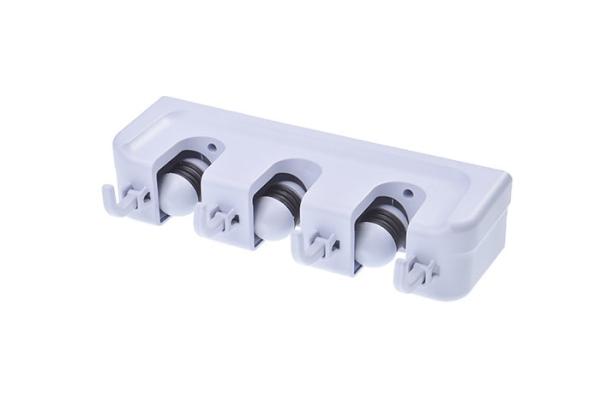 Broom Holder Wall Mount Organizer Commercial Microfiber Mop 28.5x10x6.6cm
