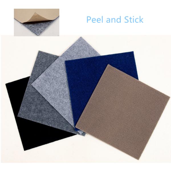 Conveniently Self Adhesive Gray Stick Carpet Tiles Durable and Long Lasting