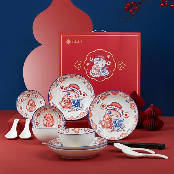Ready To Ship In Stock 16 Pieces Ceramic Dinnerware Sets Craftsmanship On-glazed Under Glazed Pigmented