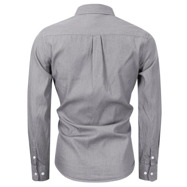 Flannel Custom Business Shirts Uniform Regular Fit Cotton Lining Fashionable