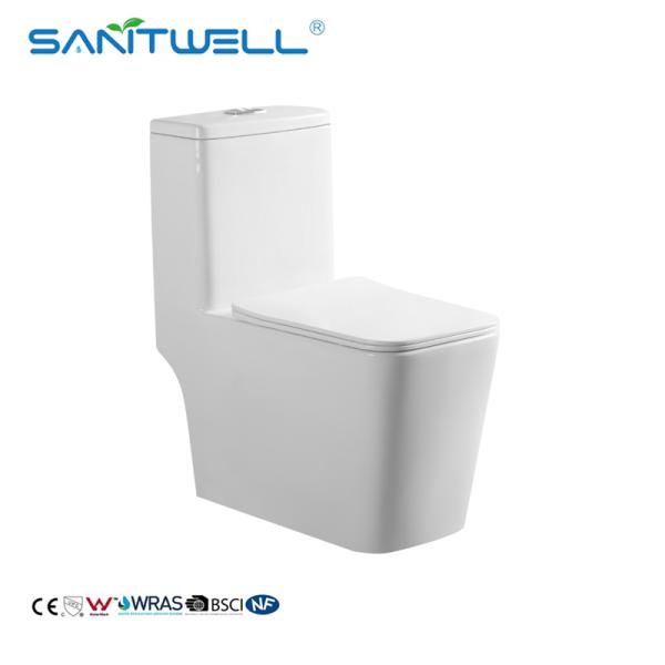 Sanitary Modern Chaozhou WC Bowl Wash Down ONE Piece Floor Toilet SWM8616