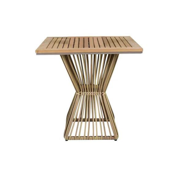 Garden Set Bistro Table Chairs Outdoor Modern Design Style with Aluminum Rattan Woven Furniture Set