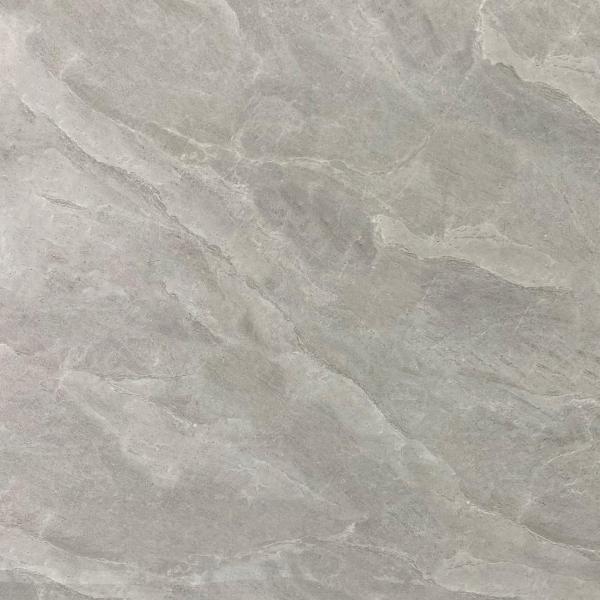 Exterior azulejos de vidro polido 600x600mm Balcão de escritório exterior cinza Carrara Cerâmica piso parede painéis interiores