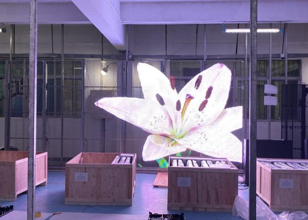 See Through Transparent LED Screens , Indoor LED Display Screen Aluminum Panel