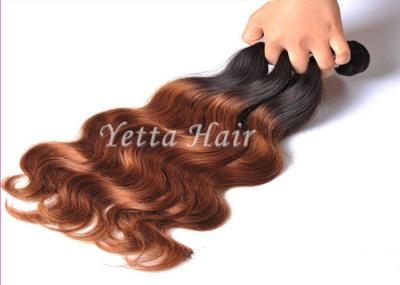 Onda conservada em estoque preta/do amarelo Ombre do Virgin do cabelo do Weave do corpo para mulheres