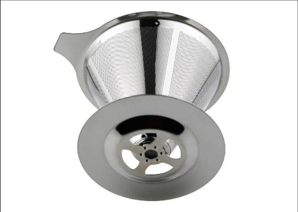 Double Layer Mesh Stainless Steel Coffee Filter Cone For 2  Cups , 85mm Height