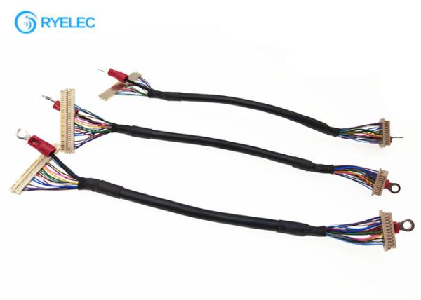 30 Pin FI-X30 / DF13 LVDS Cable Assembly With M3.0 Earth Ring For Monitor