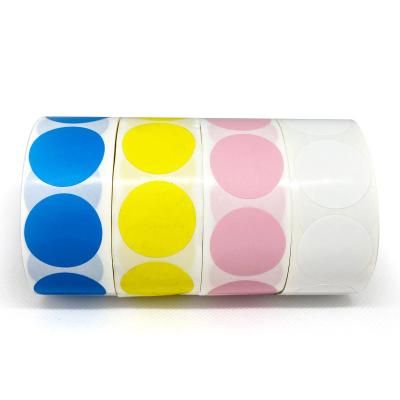 Round Colored Label Sticker Paper Roll Self Adhesive Waterproof