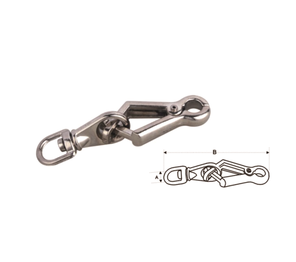Сплав Chrome цинка покрыл пуск щелчковый Diecast крюк Scissor щелчковый крюк для поводков собаки/сумки