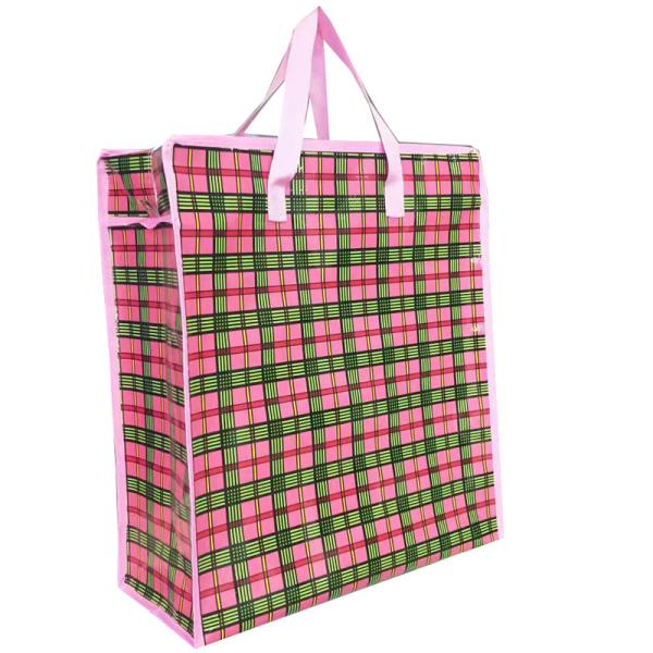 Bolsas de compras em fibra de poliéster laminadas de bopp personalizadas / bolsas de fecho de ferro em fibra de poliéster coloridas