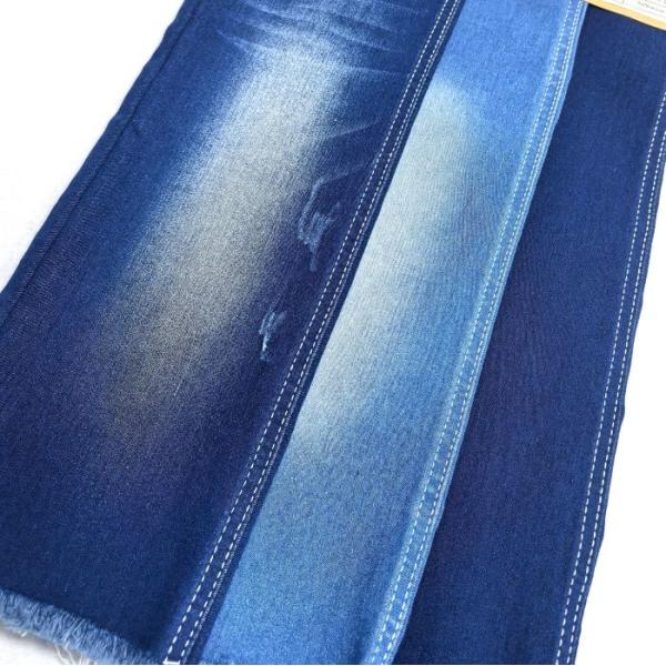 Indigo Blue Satin Good Stretch Denim Fabric With Ready Stock For Legging Pants
