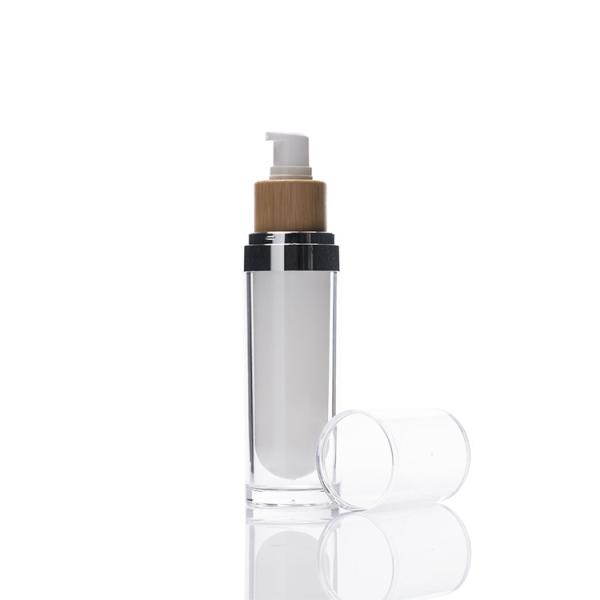 100ml bamboo airless pump bottles cosmetic eco-friendly Lotion Cream Cotainer