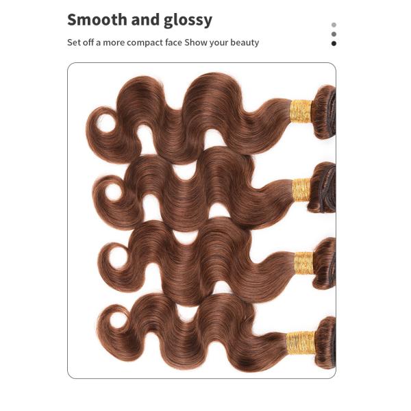 Soft 4# Body 800 24inch Colored Human Hair Bundles 60.96cm no knots