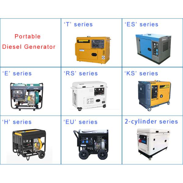 generador diesel portátil eléctrico del pequeño generador portátil 6.5kva para la escuela
