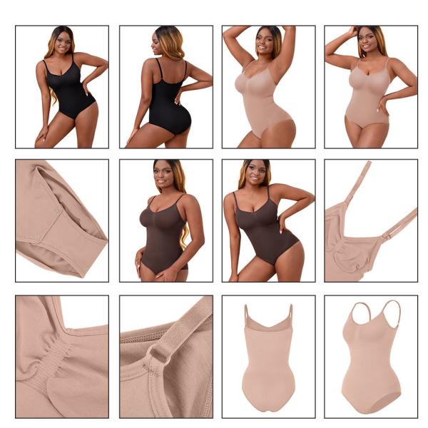 XS-4XL Women's Shapewear WAISTDEAR Full Body Shaper com controle de barriga e levantador de nádegas