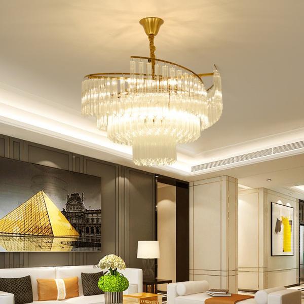 Diamond Cut E14 Chandelier Round Pendant Chandelier Lights Rustproof 100lm/W