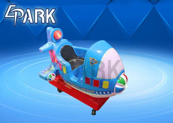Rotated Kids Swing Kiddy Ride Machine Baby Swing Seat Bule Plane Model