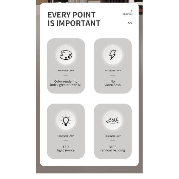 Led Hose Reading Spotlight 220V Anglo American European Wall Spotlight Led Hose Spotlight
