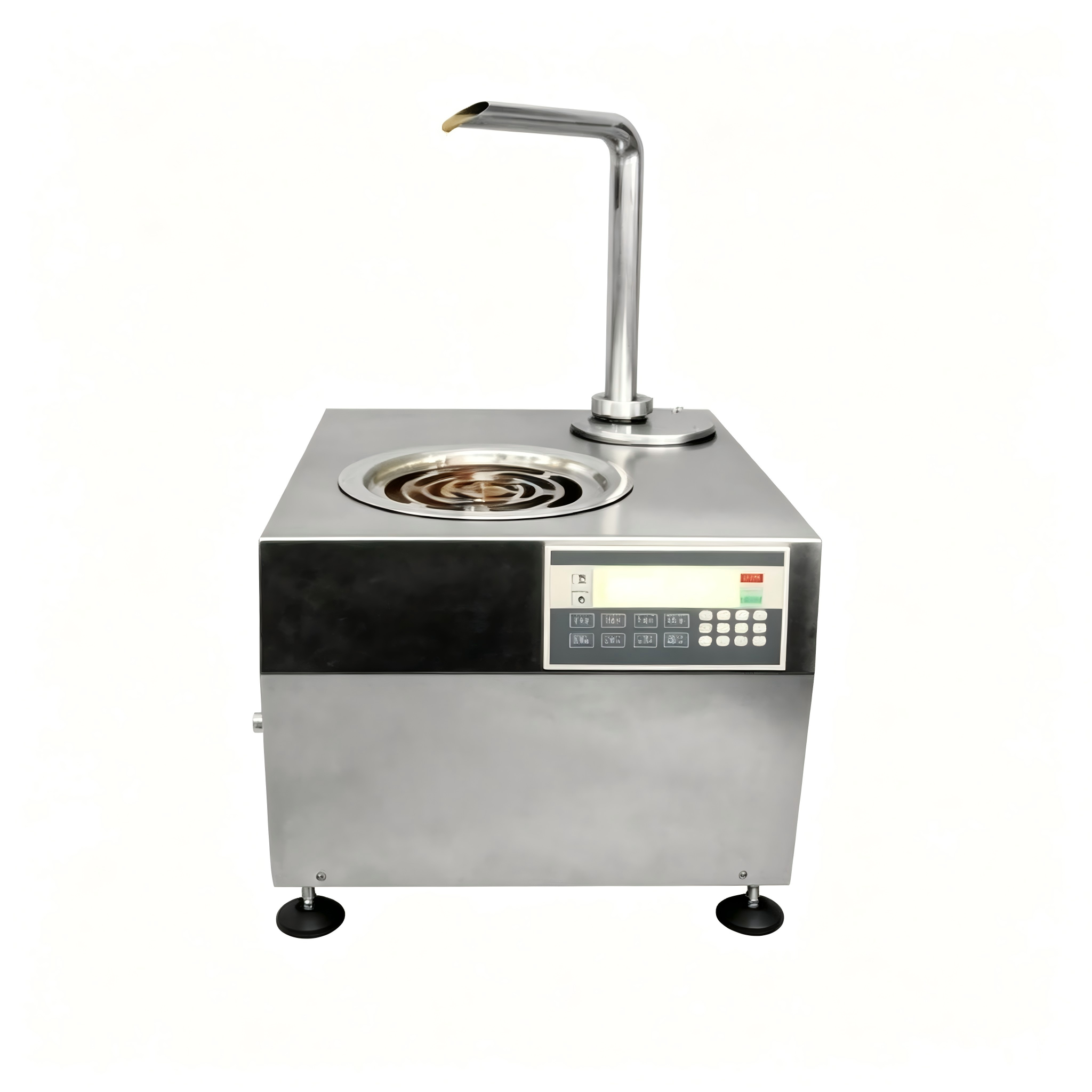 25L Capacity Chocolate Tempering Machine with Food-grade 304 Stainless Steel and Fully-automatic Touch-screen Temperature Control