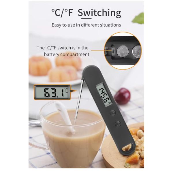 DTH-126 -50 To 300℃ Instant Read Meat Thermometer For Cooking Digital LCD Screen Food Thermometer