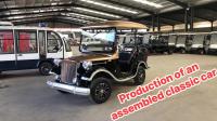 5 sièges 5 kW électrique Mini Classic Vintage Car Golf Cart Rue légale Antique Luxe Pour Adultes