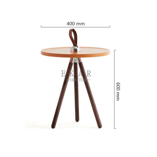Modern Design Colorful Round Wooden Legs Side Table Set