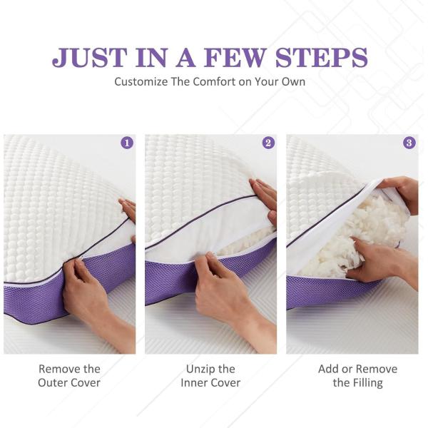 Medium Adjustable Memory Foam Body Pillow with Cooling Technology and Removable Cover