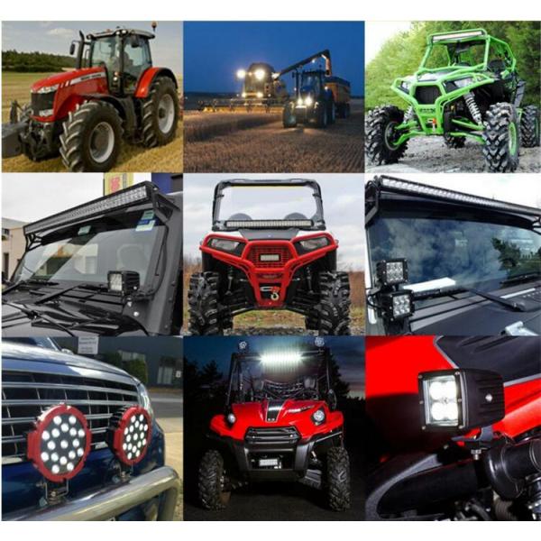 4D 14 Inch UTV LED Light Bar , 6000K - 6500K Cool White 72 Watt Waterproof LED Light Bar 
