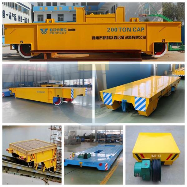 Warehouse Transferring Flat Rail Guided Vehicle , Cargo Heavy Duty Cart Trolley