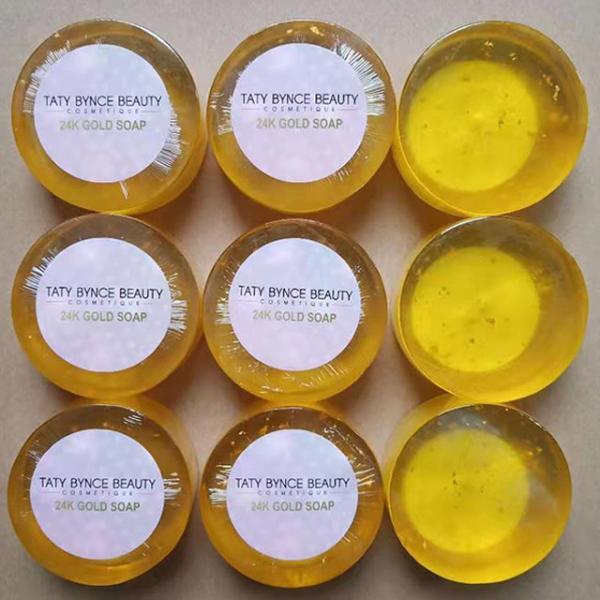 OEM/ODM Glutathione Whitening Cleansing Bath Soap With 24k Gold Foil
