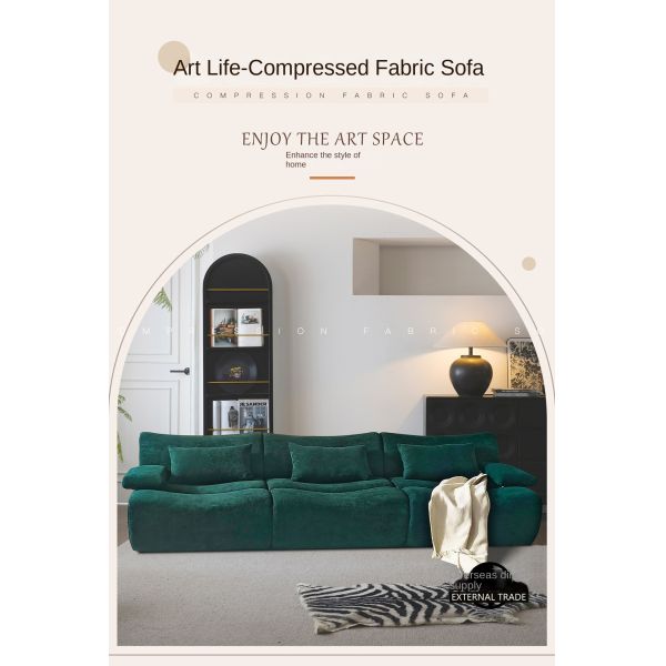 Customized Durable Modular L-Shape Sectional Sofa Set Modern Living Room Couch Sponge Filling Fabric Compressed Couch Apartments