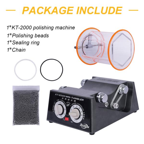 KT-2000 Jewelry Rotary Tumbler Polishing Machine